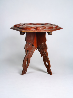 Chinese Carved Octagonal Occasional Table