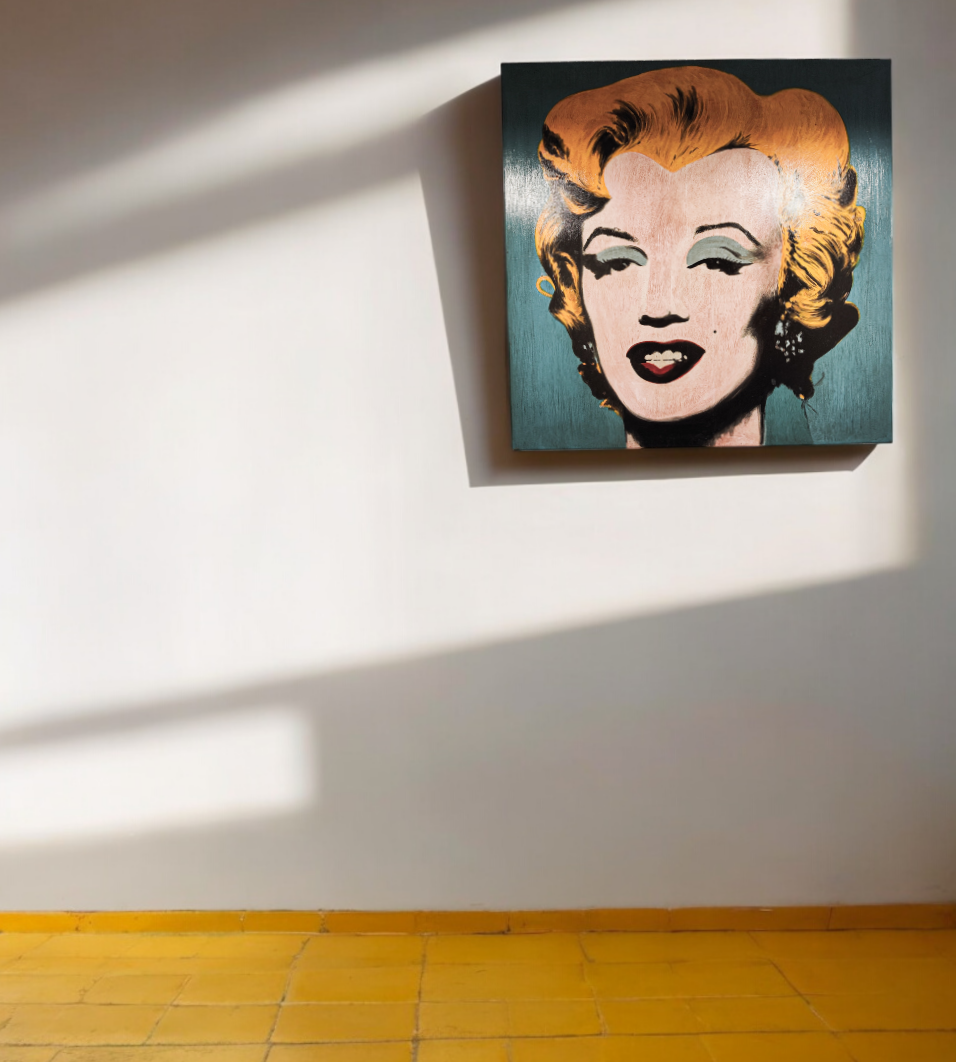 Andy Warhol Acrylic on Canvas 'Marliyn' Interpretation