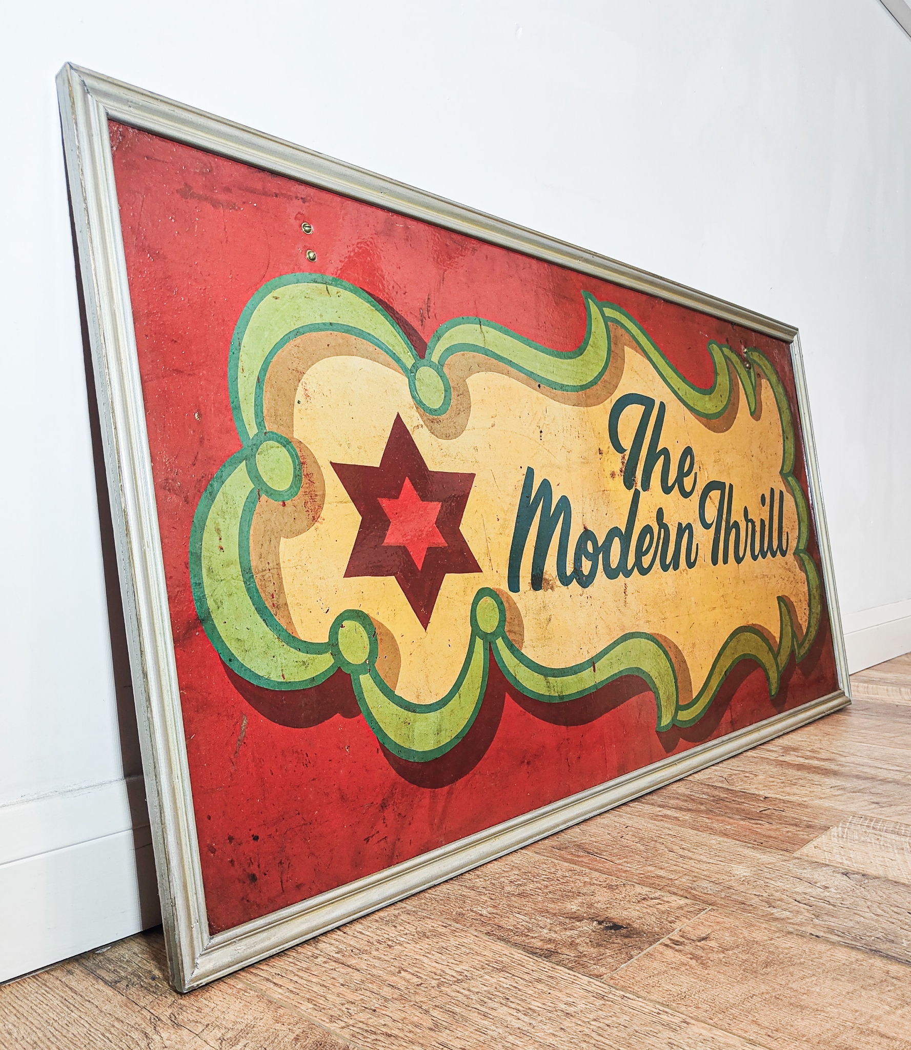 1950s Fairground 'The Modern Thrill' Sign