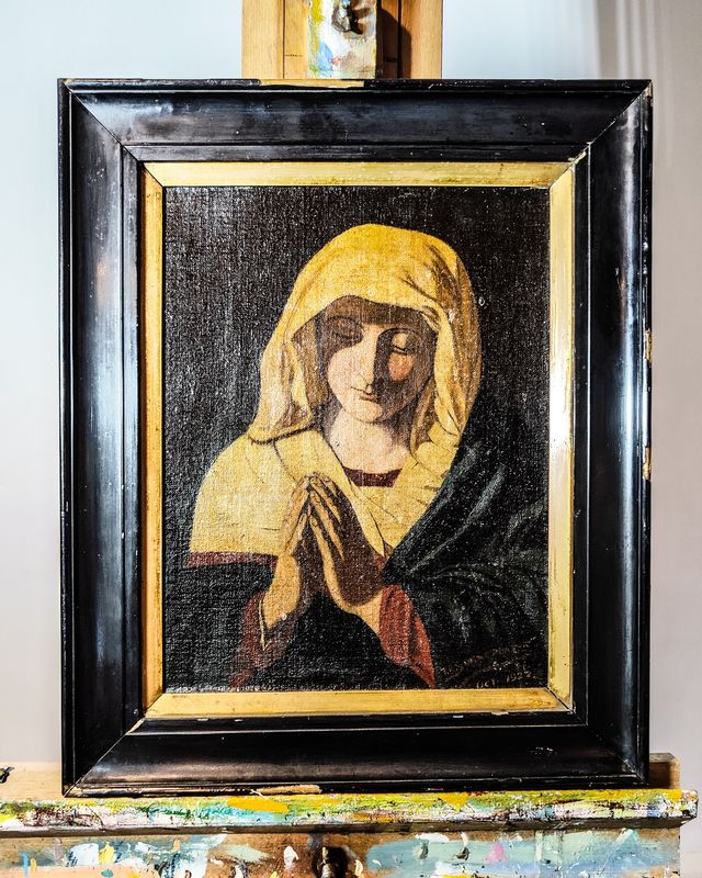 Madonna in Prayer Oil on Board 1922