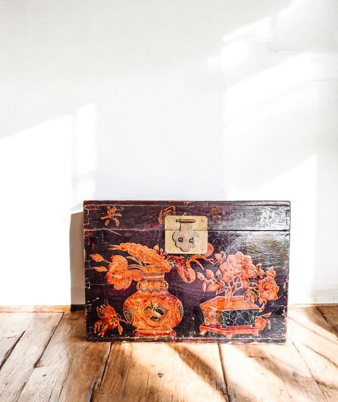 Early 20th Century Lacquered Chinese Tea Chest