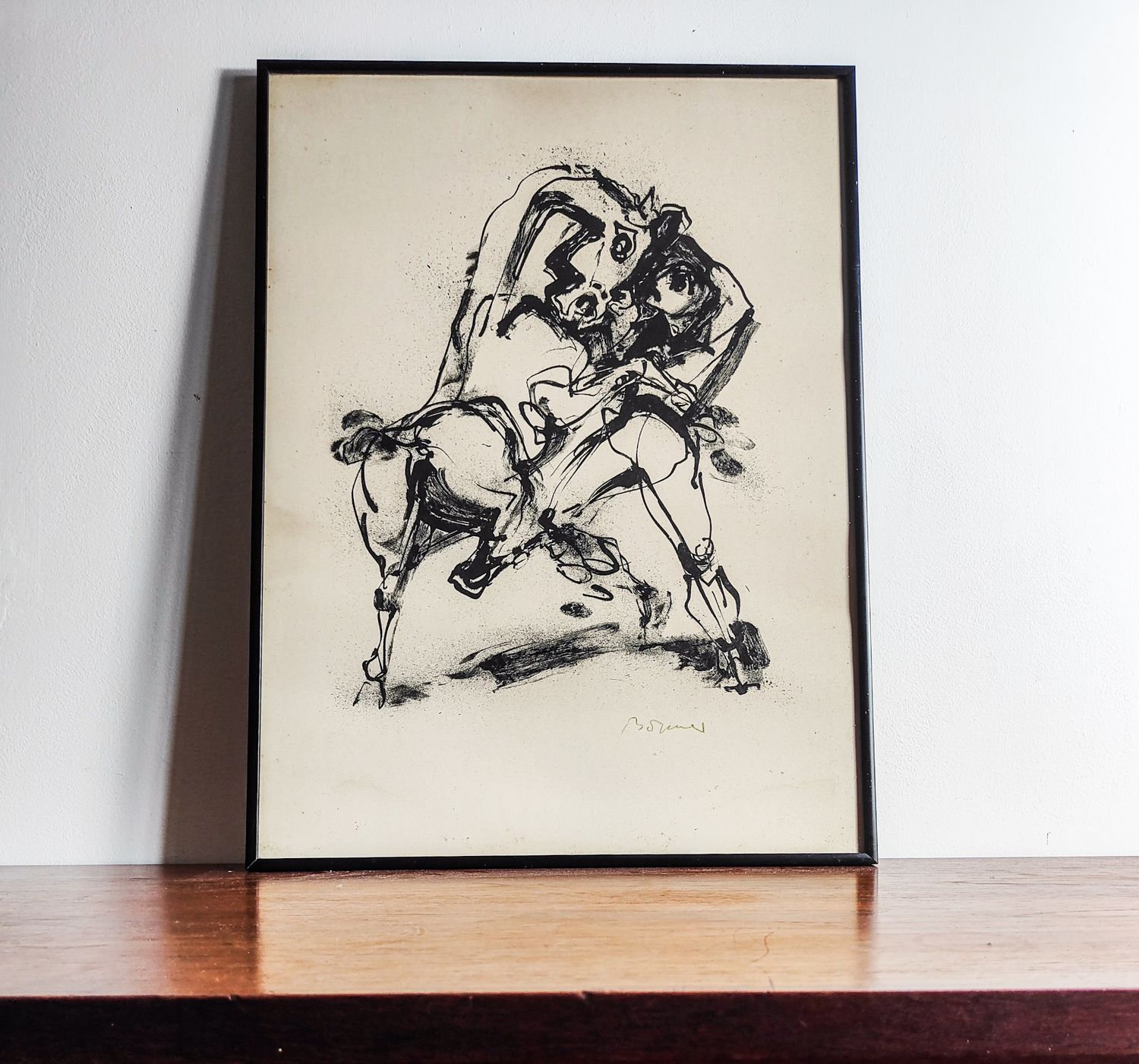 Framed Ink Drawing by Gunter Böhmer (1911-1986)
