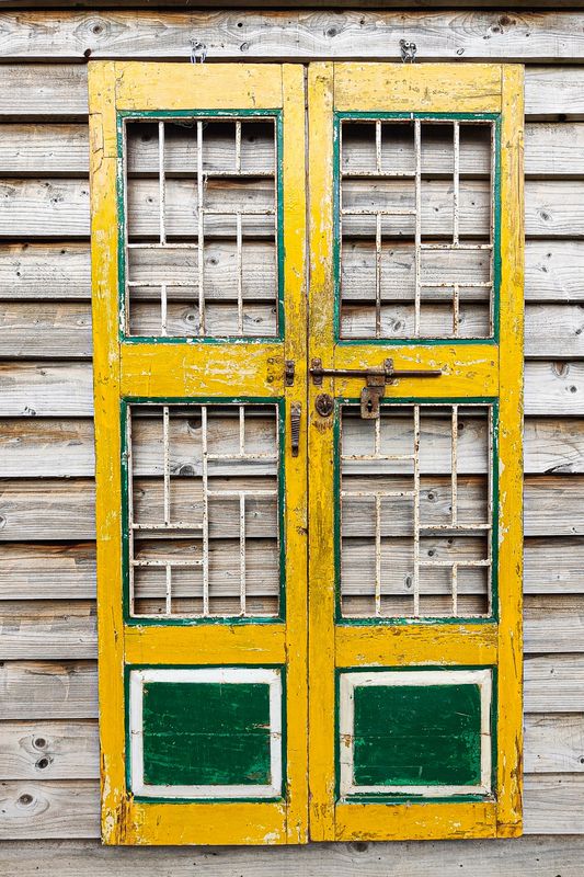Vibrant Rajasthani Folk Art Doors - Hand-Painted Teakwood