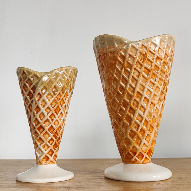 Ceramic Ice Cream Waffle Cones