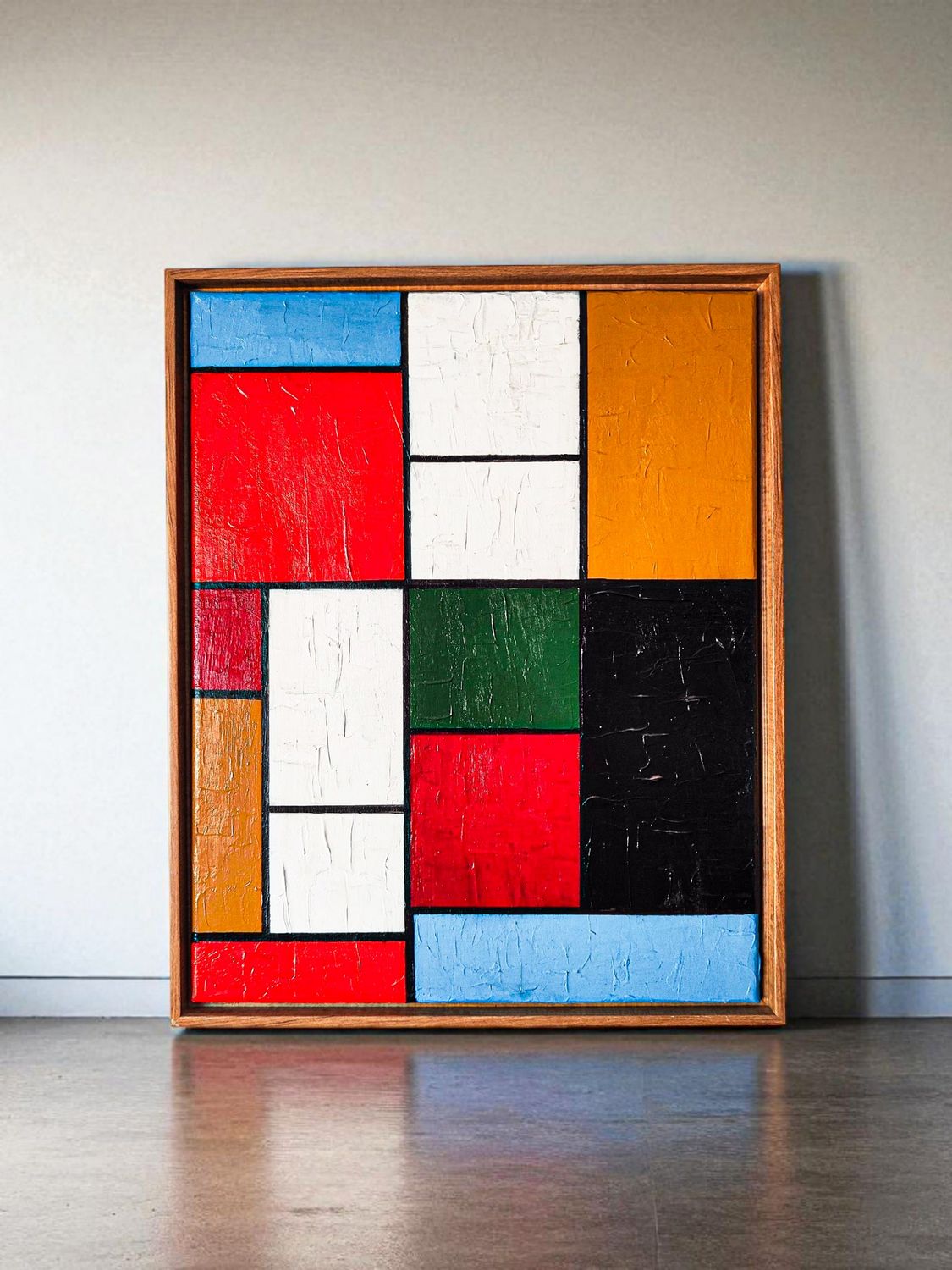 Abstract 'Composition' Acrylic On Canvas Interpretation
