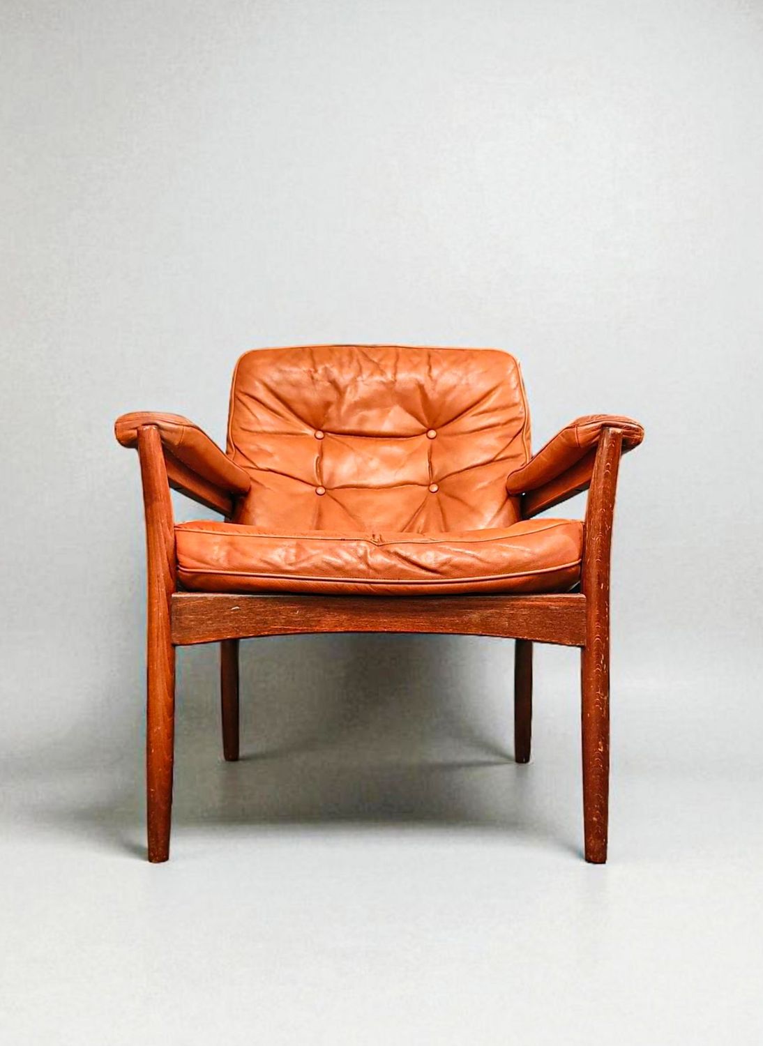 Mid Century Göte Möbler 'Easy' Tan Leather Armchair 