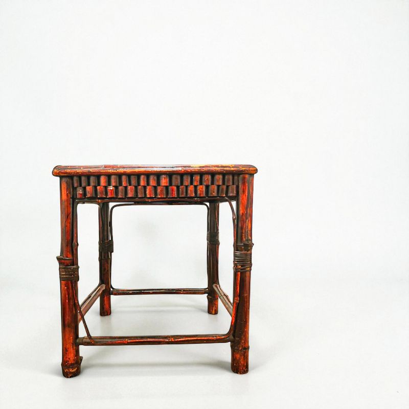 Mid Century Bamboo Side Table