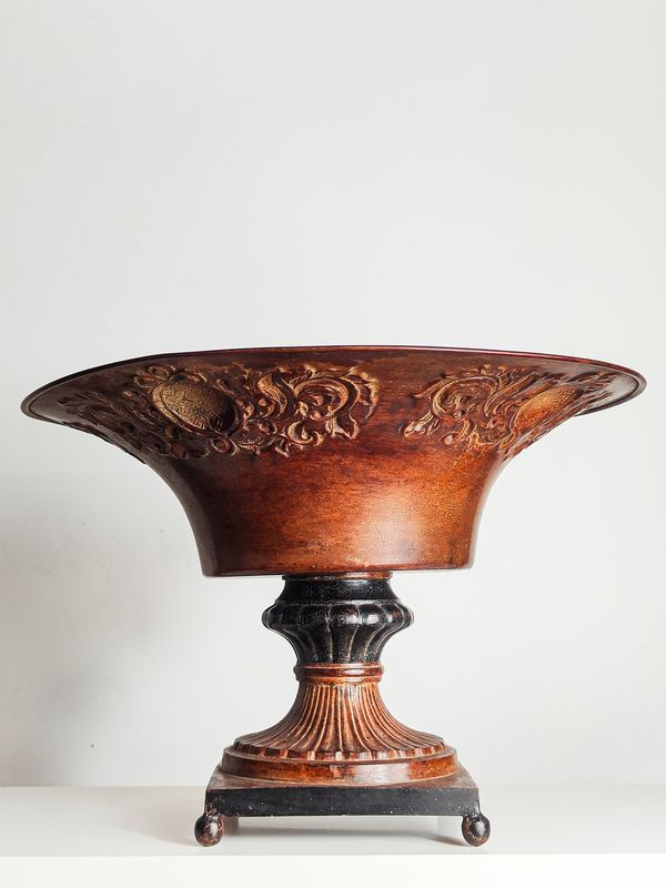 Neoclassical Cast Metal Tazza Urn