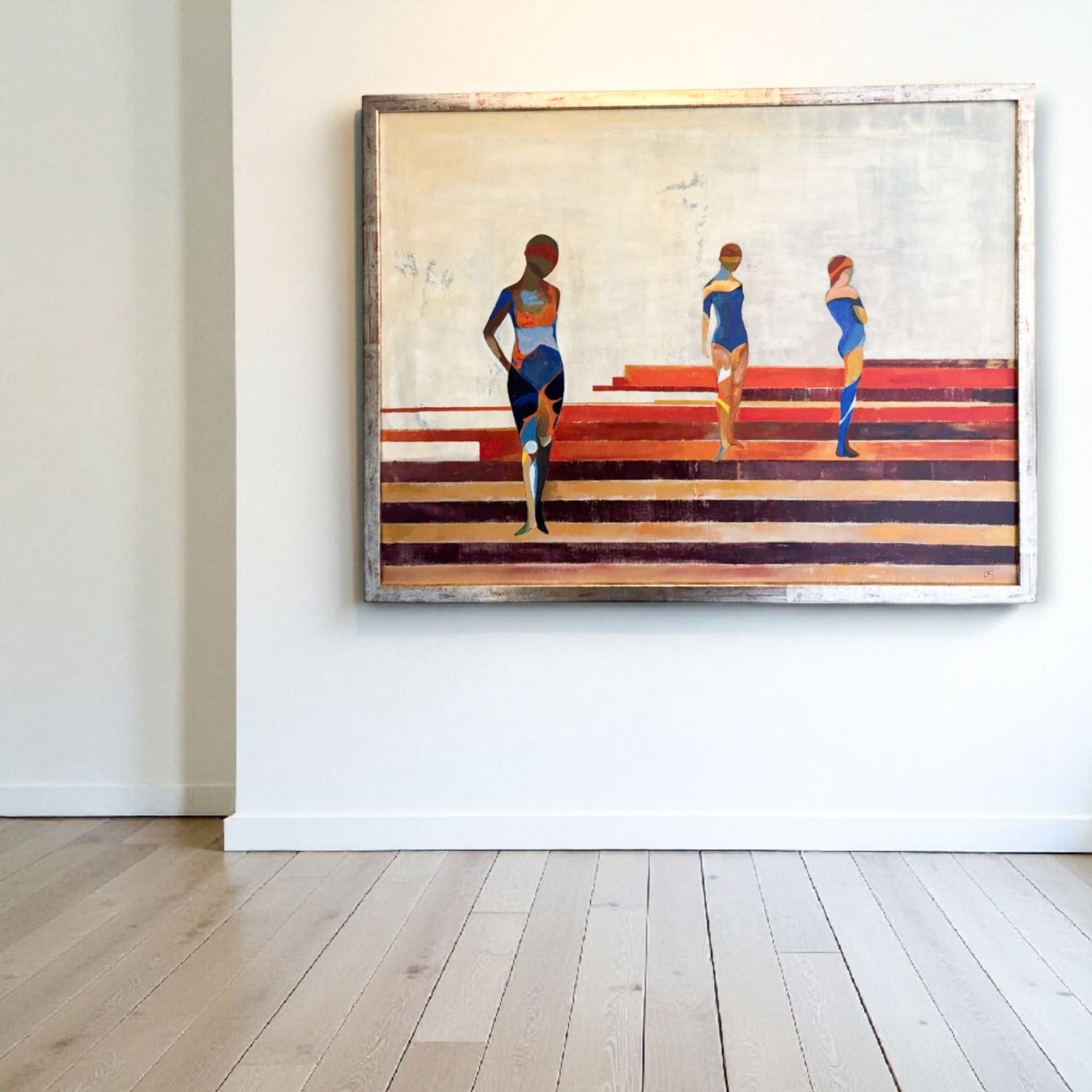 Mid Century Expressionism Framed Oil on Canvas