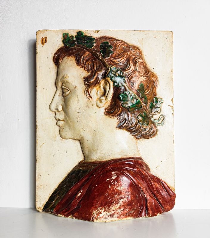 Classical Style Relief Plaque of Augustus Caesar Classical Style Relief Plaque of Augustus Caesar