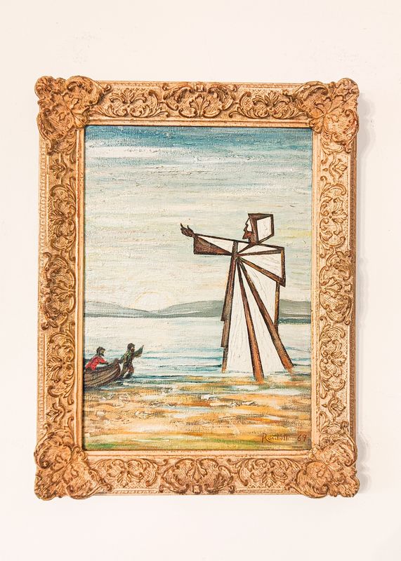 Mid-Century Religious Oil Painting – Mid-Century Religious Oil Painting – "Come Follow Me" by Ronchetti (1969)