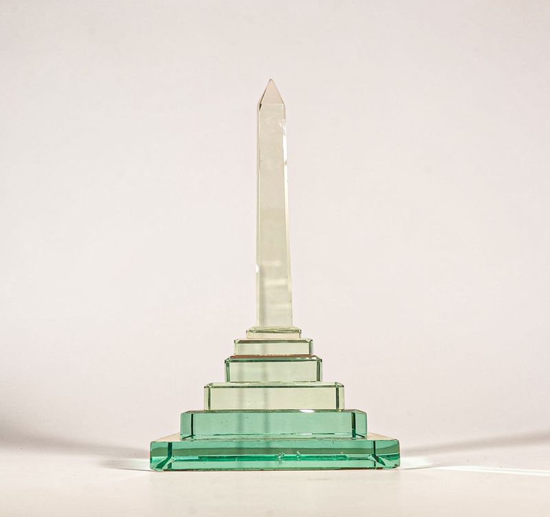 Prism Tower: Multi-Tiered Glass Obelisk Sculpture Prism Tower: Multi-Tiered Glass Obelisk Sculpture