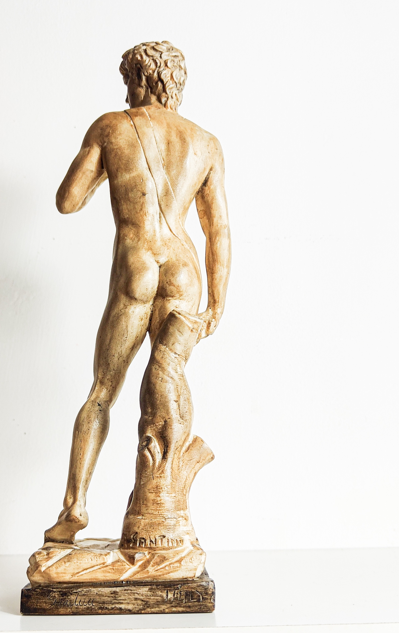 Amilcare Santini Sepia-Toned David Sculpture