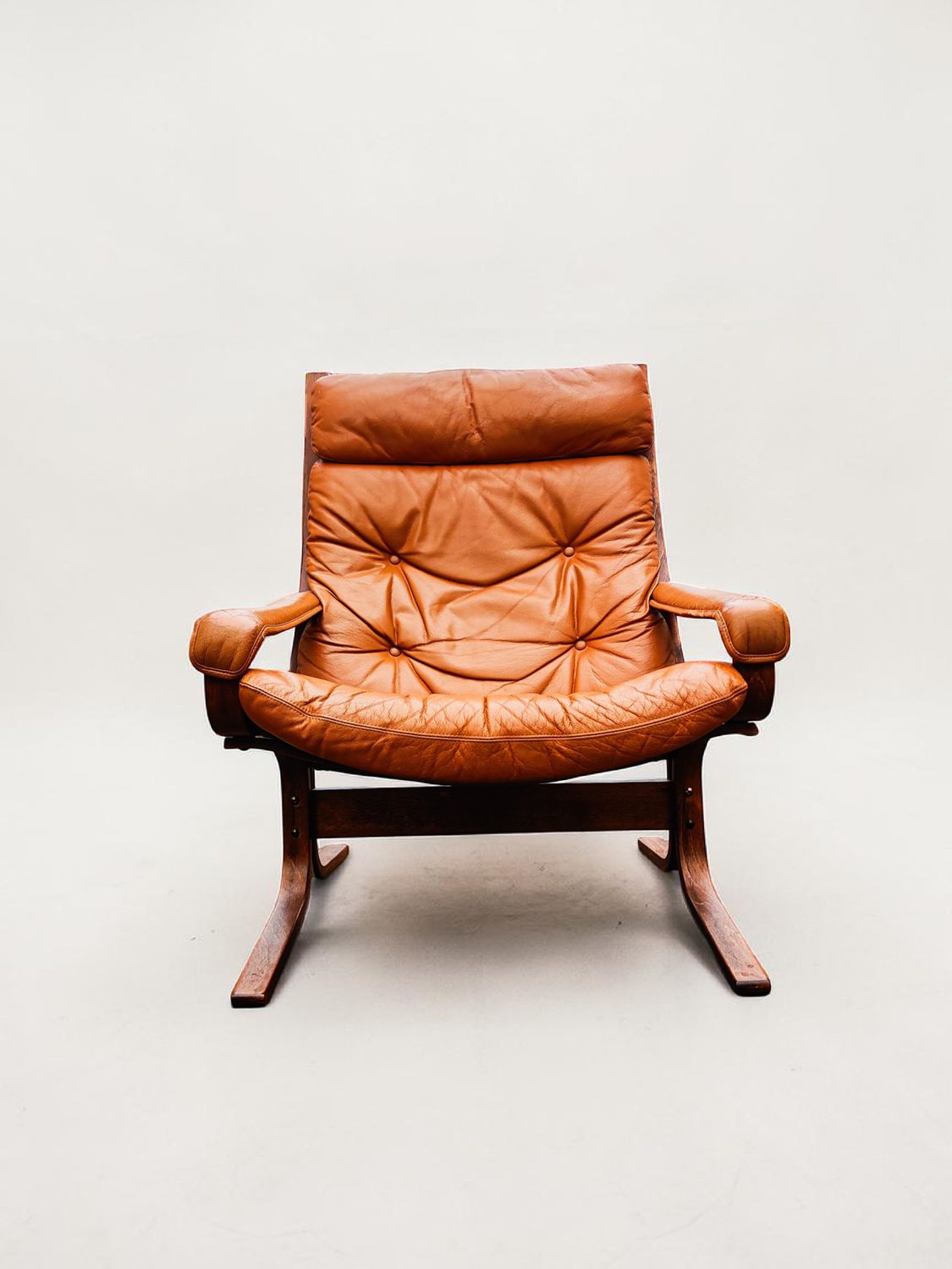 Ingmar Relling Tan Leather High Back Siesta Chair