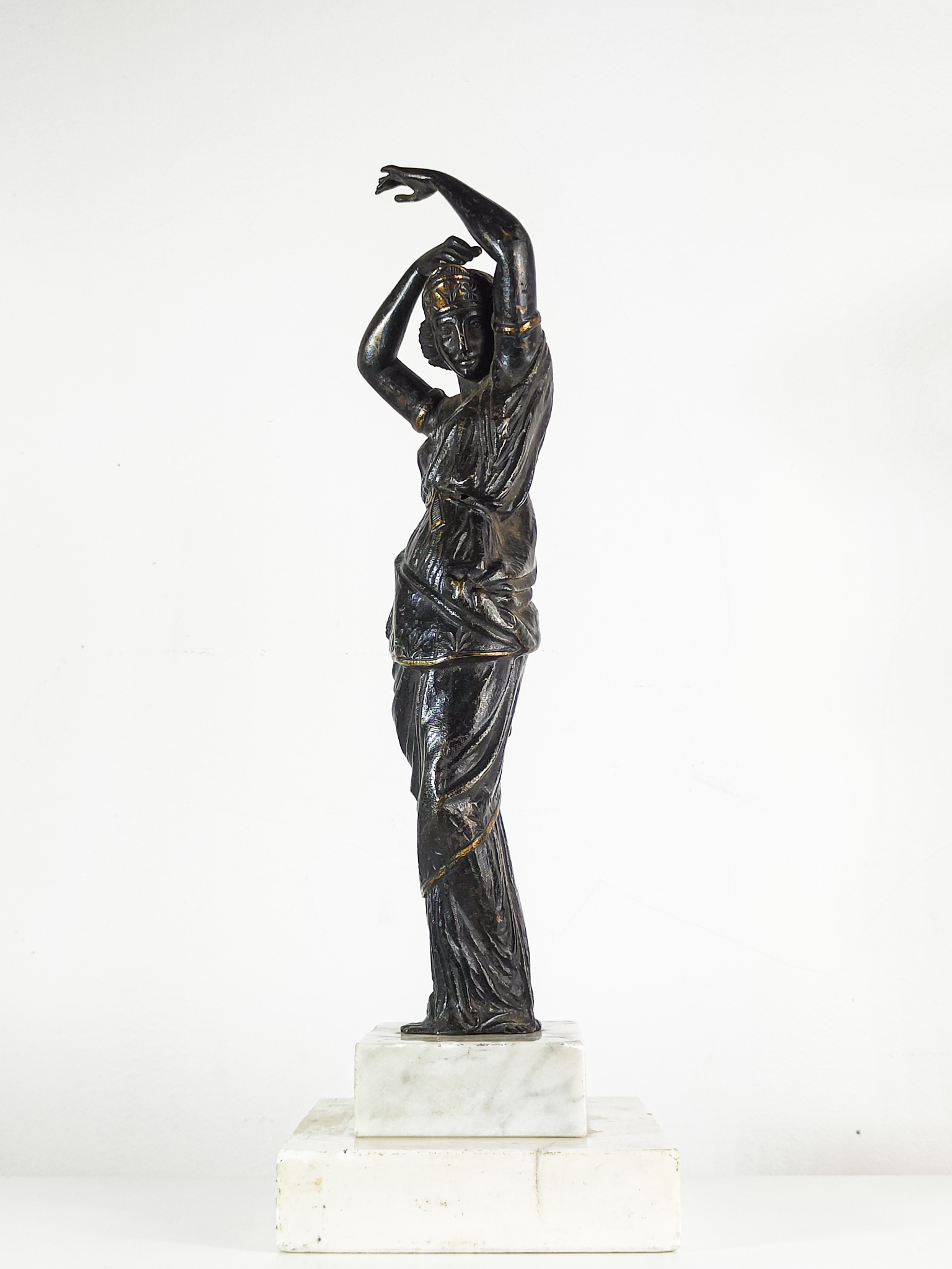 Antique 19th Century French Patinated Bronze Dancing Maenad Grand Tour Statue