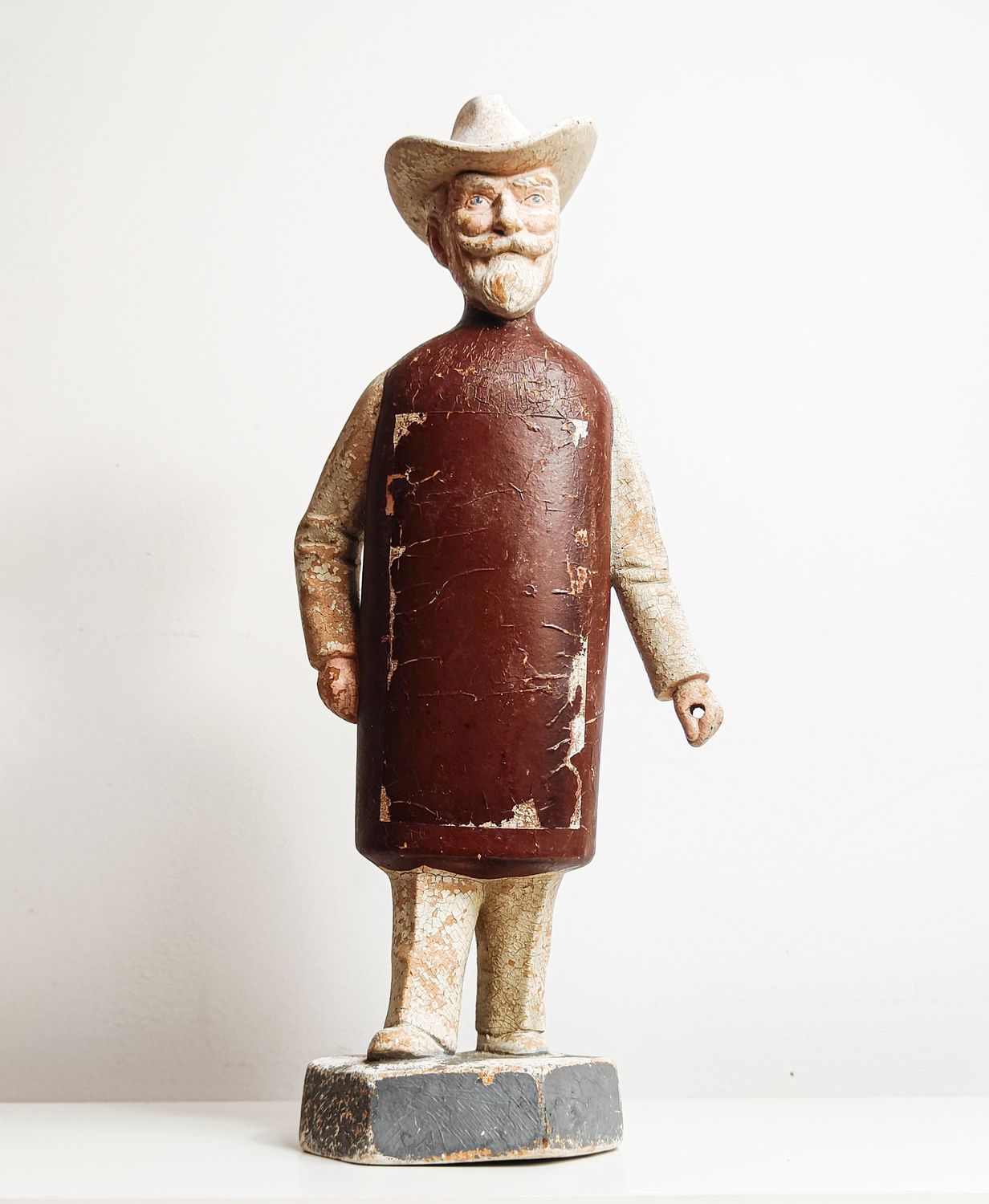 Vintage Folk Art Cowboy Countertop Display