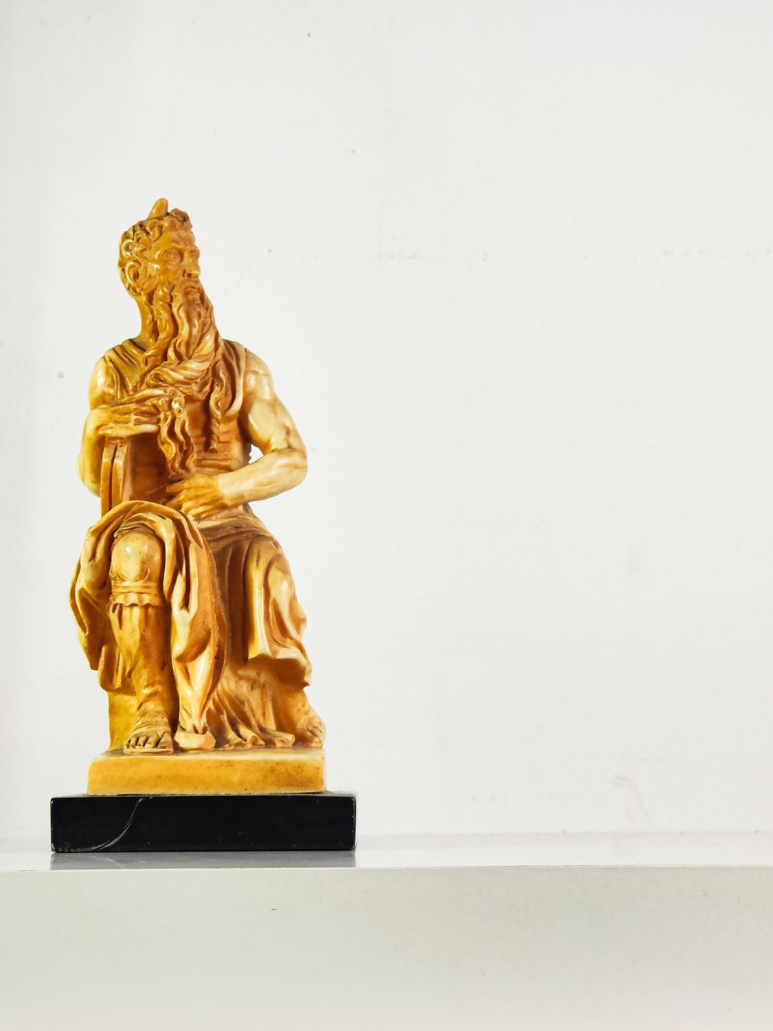 A. Santini Signed Michelangelo's Moses Vintage Statue A. Santini Signed Michelangelo's Moses Vintage Statue