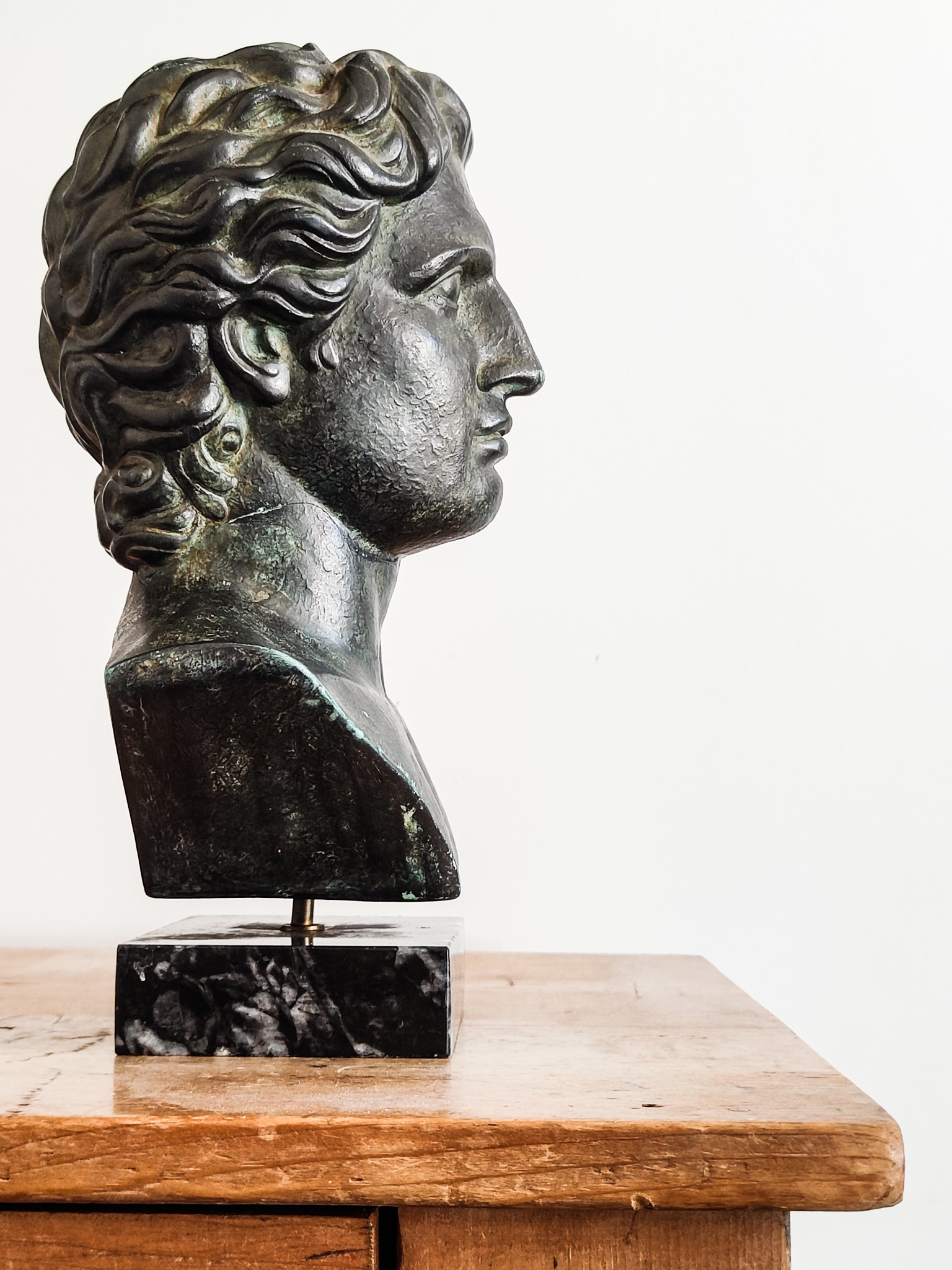 Alexander the Great Bronze-Effect Bust Sculpture