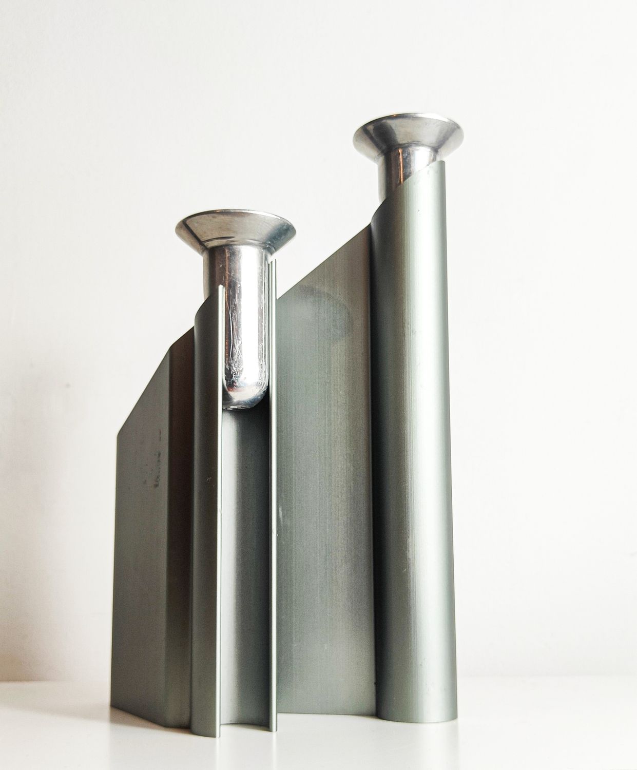 Large Georg Jensen 'Labyrinth' Anodized Aluminum Double Candleholder | Lene Munthe Design Large Georg Jensen 'Labyrinth' Anodized Aluminum Double Candleholder | Lene Munthe Design