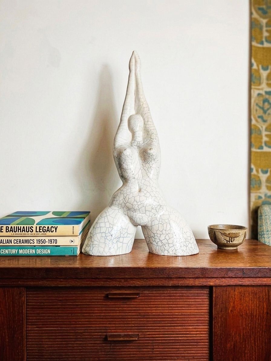 Laurence Faes 'De Eifeltoren' Raku Ceramic Sculpture