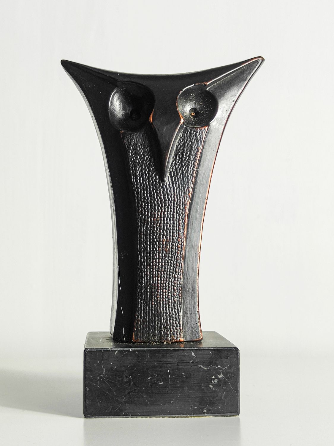 Mid-Century Modernist Spanish Bronze Owl Sculpture by Cristina Puell