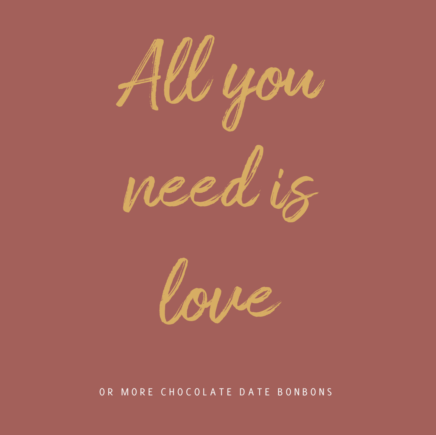 Postcard 'All you need is love'