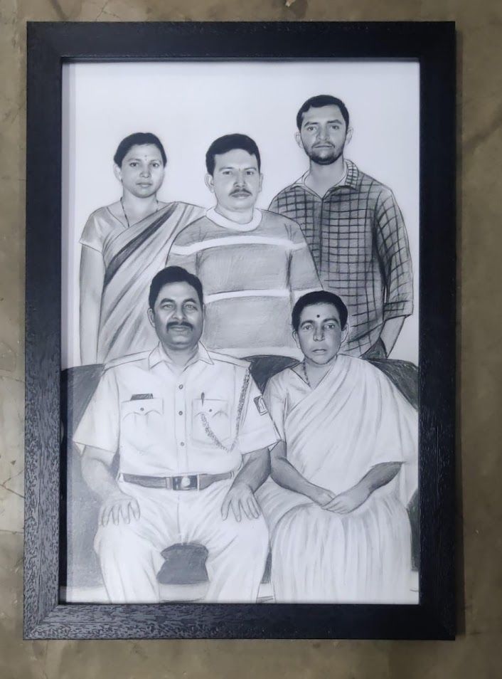 Real Handmade Sketch 12 x 18 Inch (No Ai )