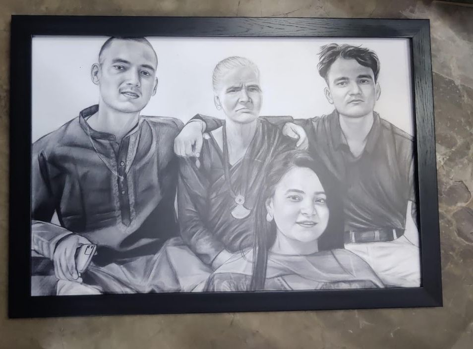 Real Handmade Sketch 12 x 18 Inch (No Ai )