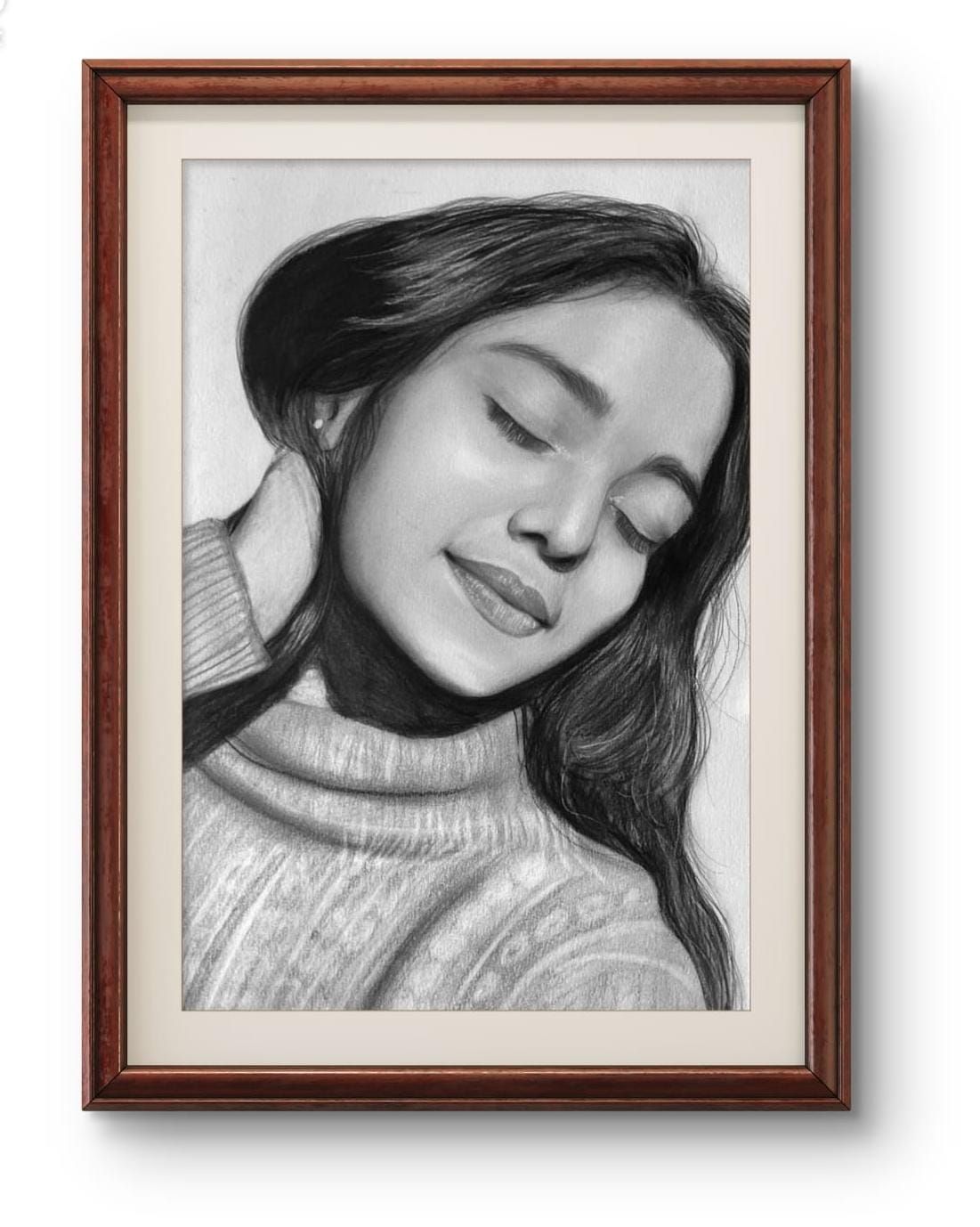 Real Handmade Sketch 8 x 12 Inch (No Ai )