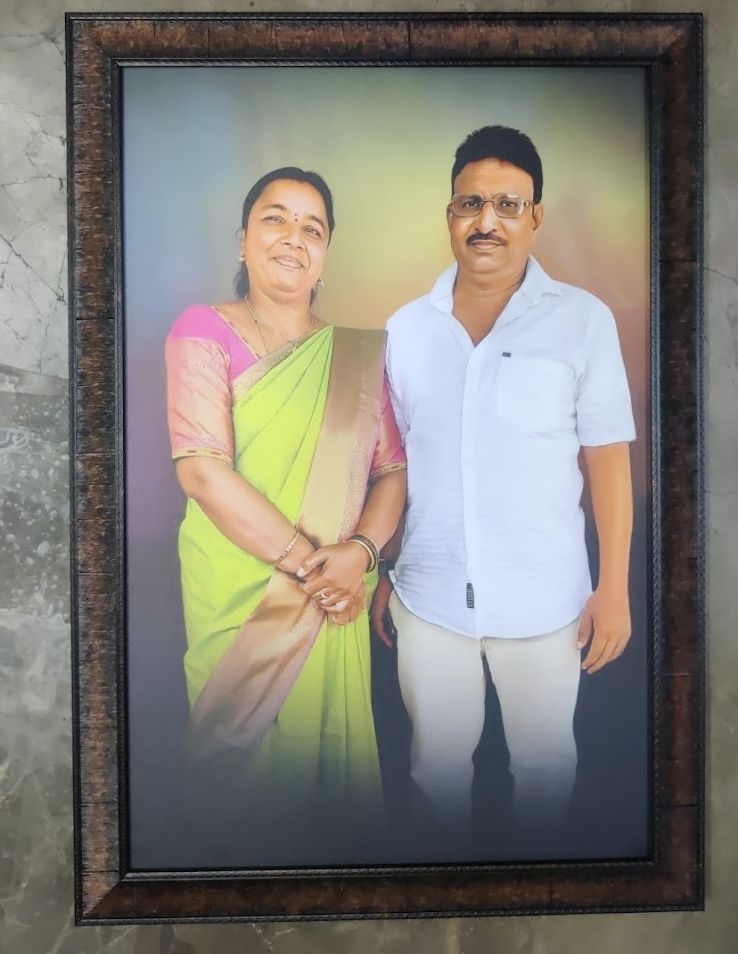 Couple Handmade Digital Oil Painting  (No Ai ) Frame Size 12 x 18 Inch