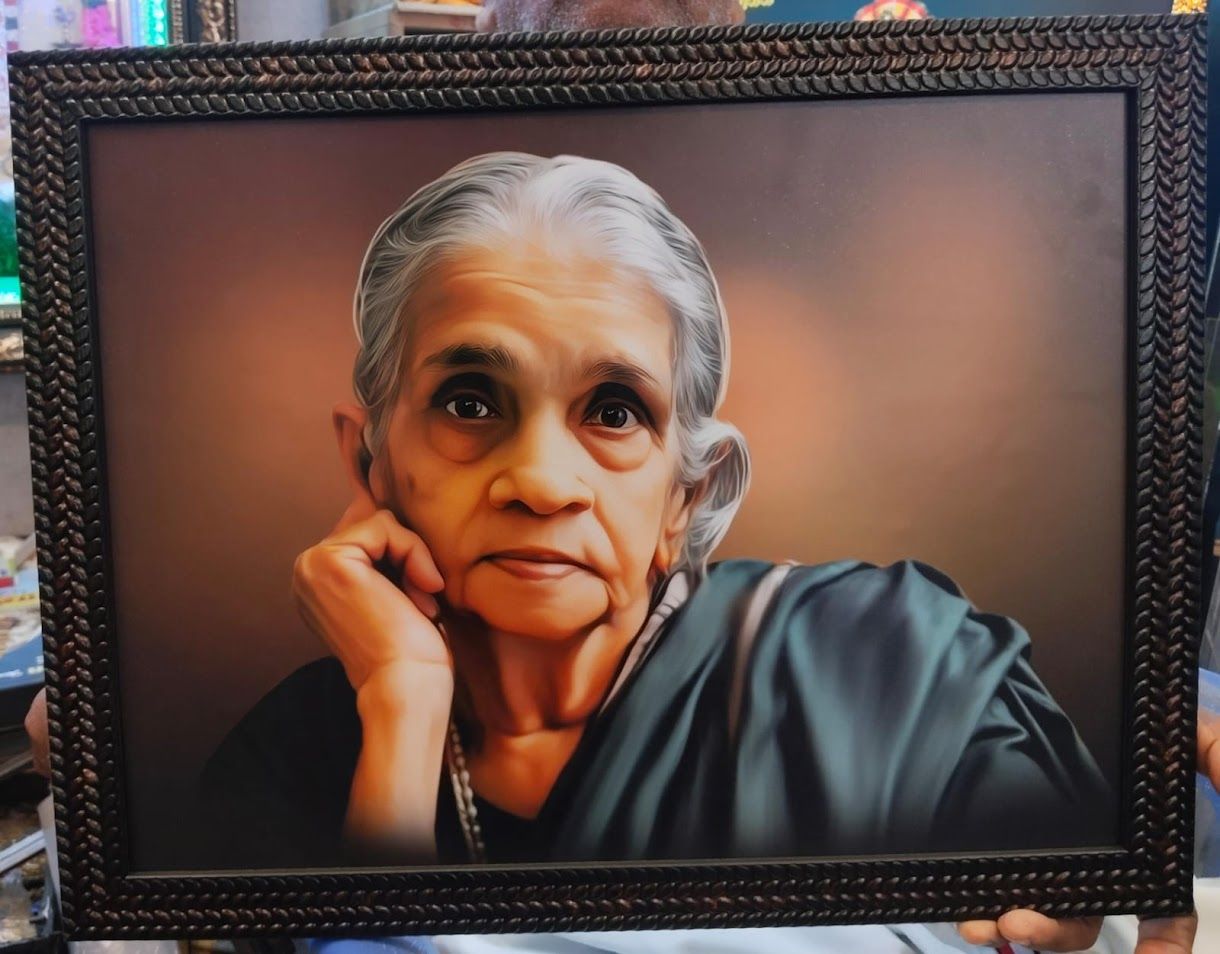 Mother Handmade Digital Oil Painting 8 x 12 Inch (No Ai work