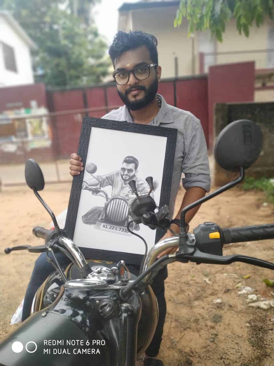 This is real handmade sketch . Frame size 12 into 18 inch