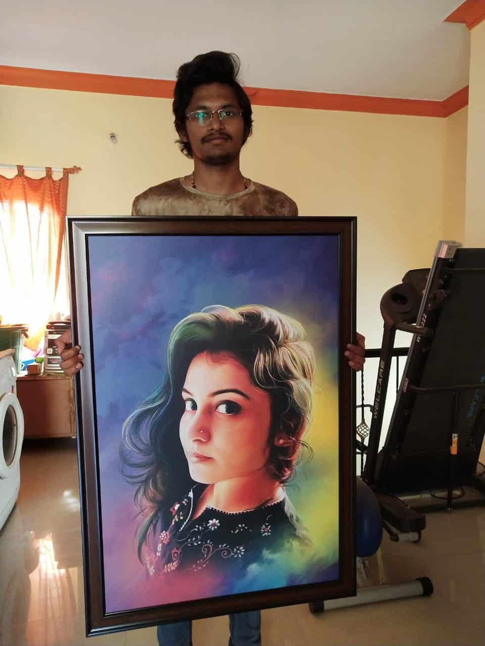 Handmade Digital Oil Painting 24 x 36 Inch Real Handmade (No ai)