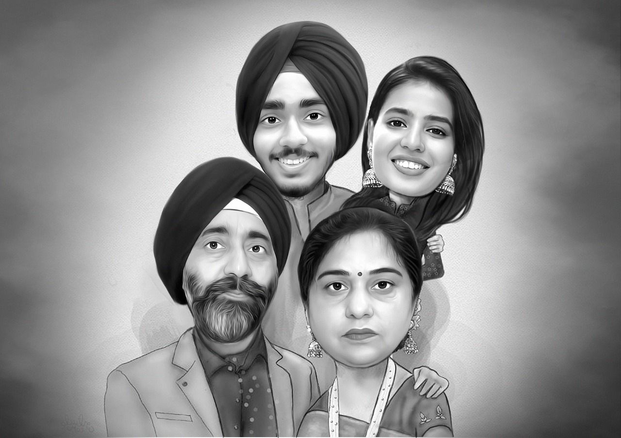 🎨 Creative Concept Art Caricature (8 x 12 Inch) – 100% No AI Work