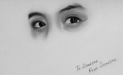 Eye love Sketch real handmade sketch (8 x 12 Inch)