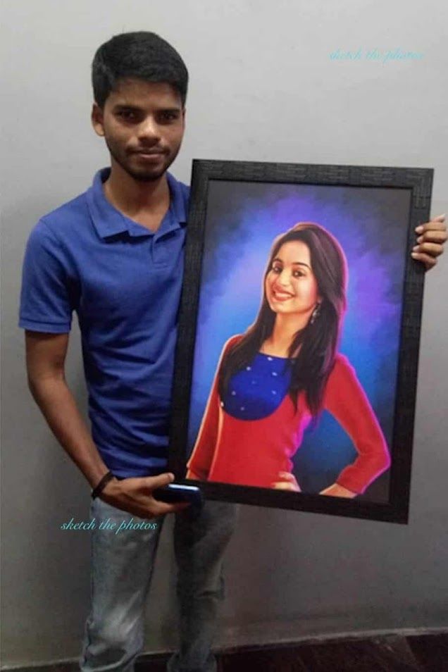 💖 Handmade Digital Oil Painting for Her (16 x 24 Inch) – 100% No AI Work