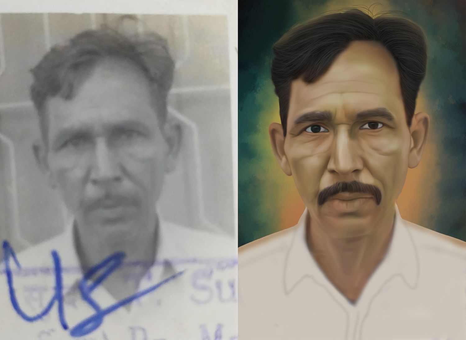 🖌️ Restore Memories, Not Photos Handmade Digital Oil Painting – 8 x 12 Inch (No AI Work)