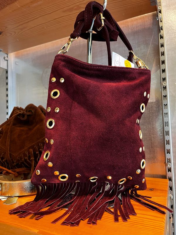Bolso piel GRANATE