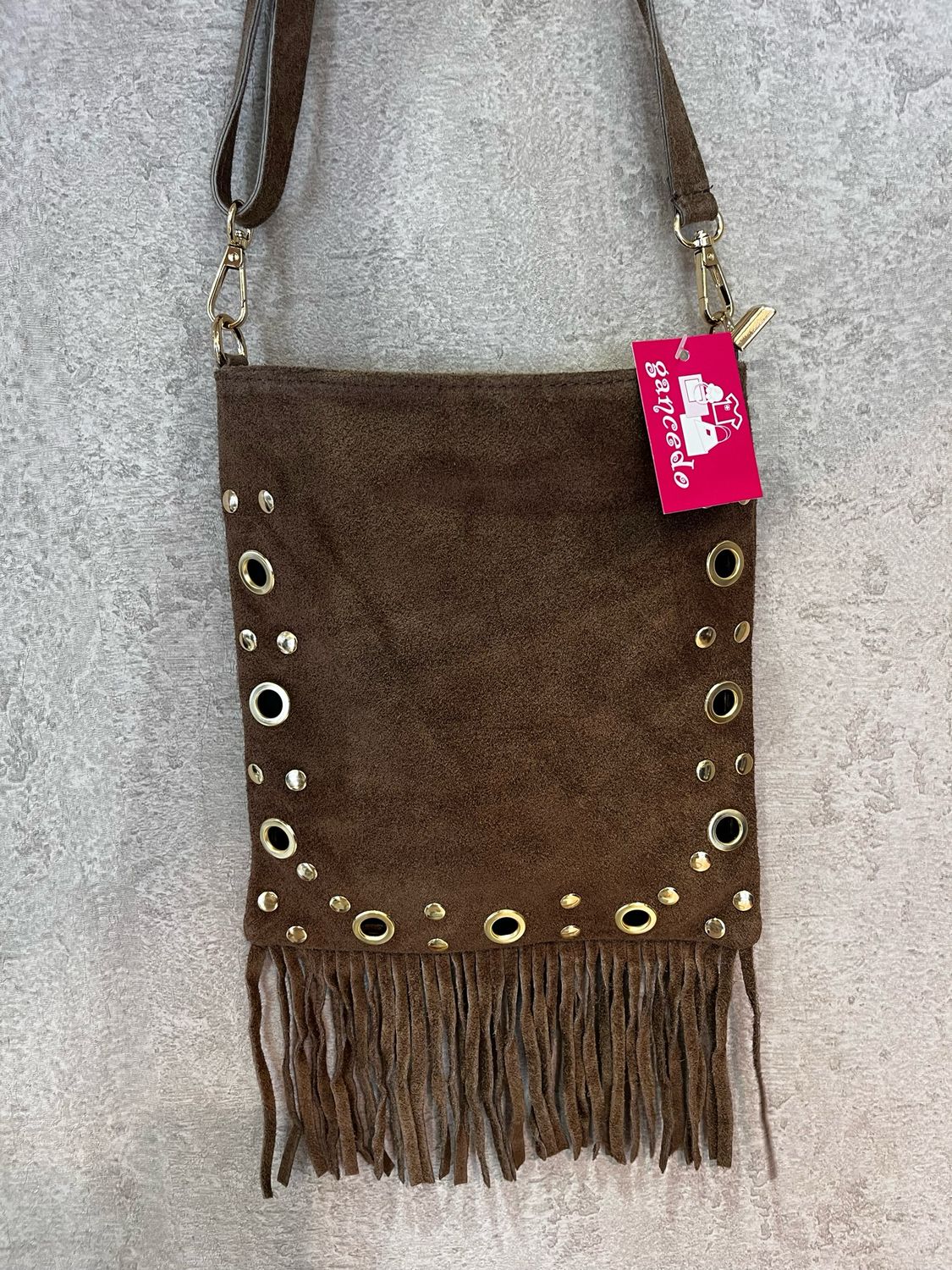 Bolso piel taupe