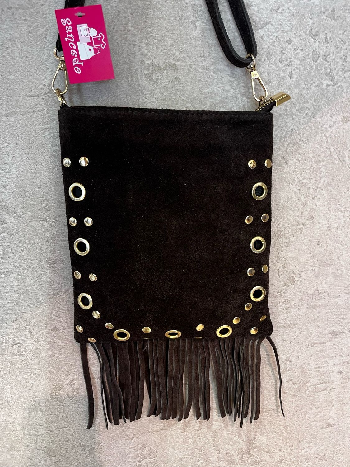 Bolso piel chocolate