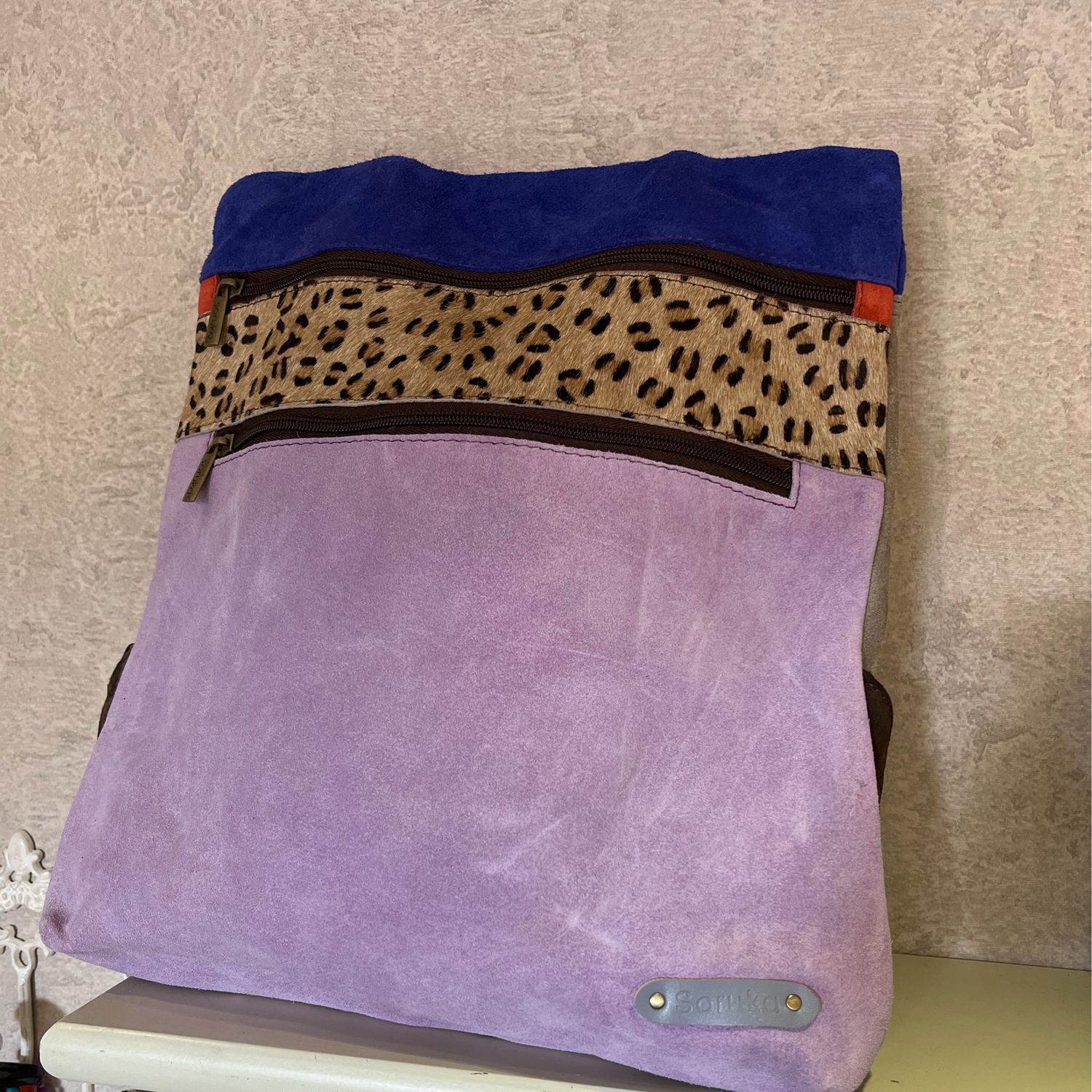 Mochila piel reciclada