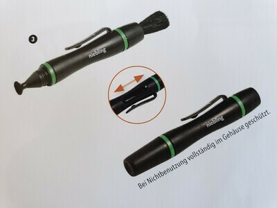 Niebling Lens Cleaner
Handlicher Pinsel in Stiftform zum reinigen von Linsen und Optiken.