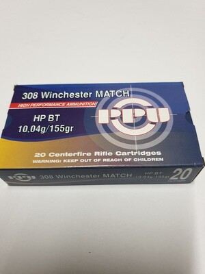 PPU .308 Winchester Match 155gr. HPBT