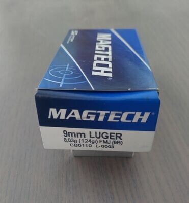 Magtech 9mm Luger FMJ 124grs.