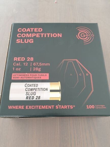 Geco Schrotpatrone Coated Competion Slug  red 28 12/67,5