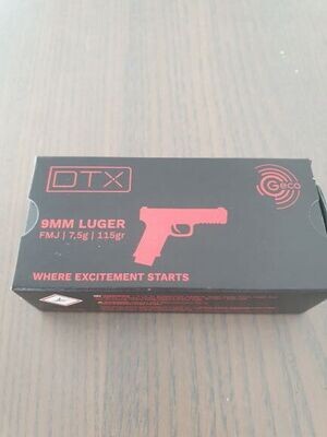 Geco 9mm Luger DTX FMJ 115gr/7,5g