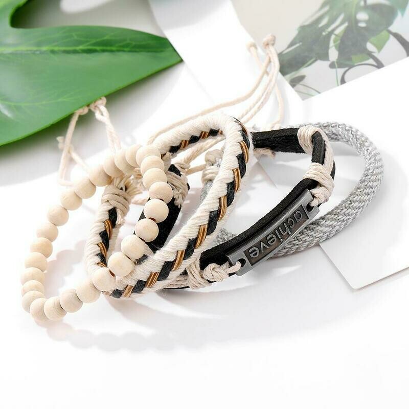 Bracelet en cuir végétal modèle 1