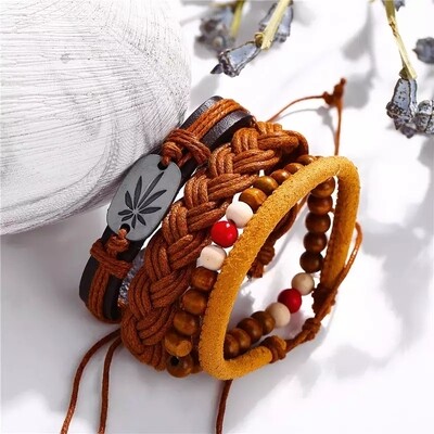 Bracelet en cuir végétal modèle 2