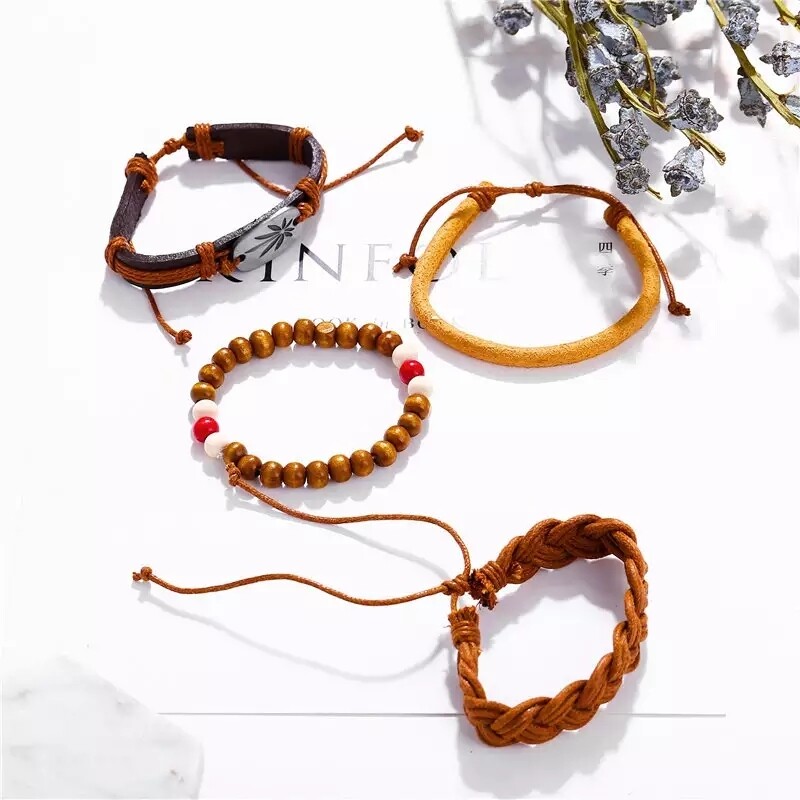 Bracelet en cuir végétal modèle 2
