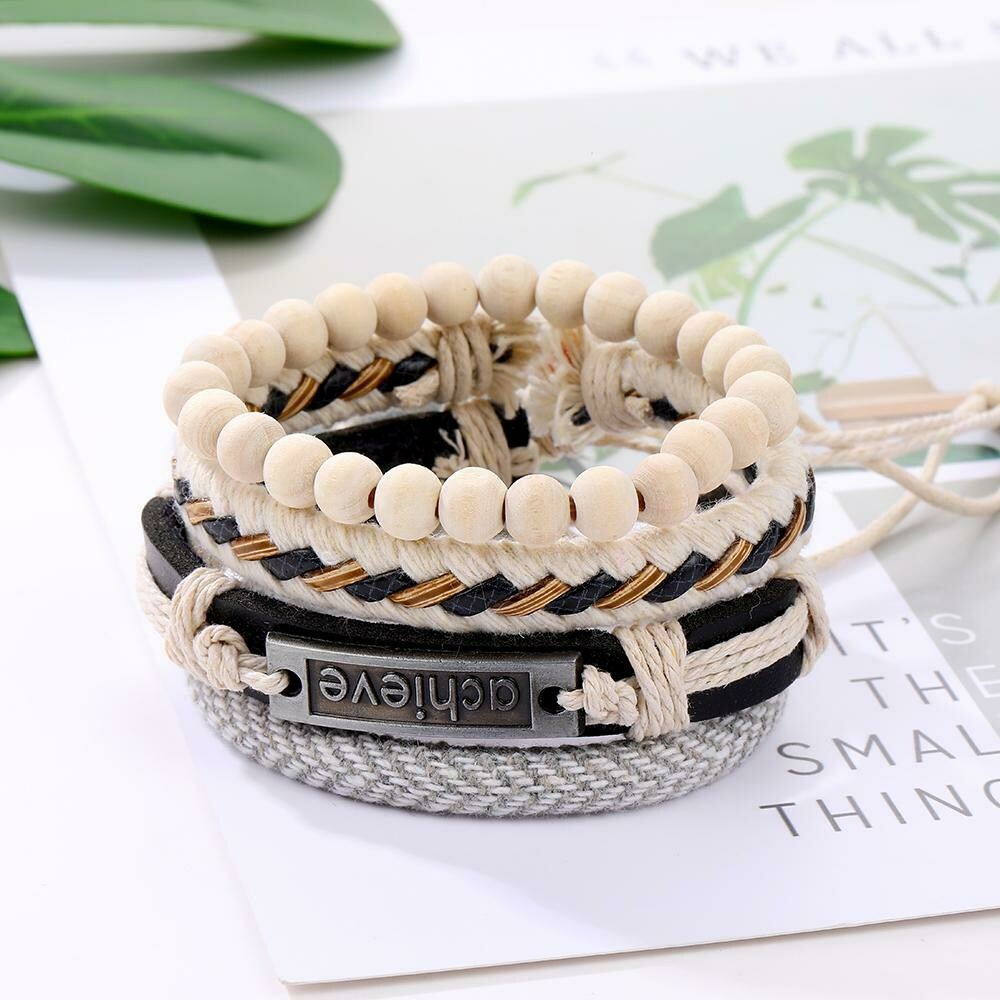 Bracelet en cuir végétal modèle 1